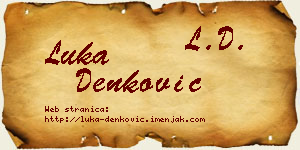 Luka Denković vizit kartica